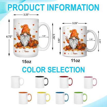 Hyturtle Personalized Fall Gnome Mug - Image 4