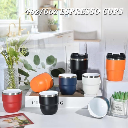CHLJAR Espresso Cups, 4oz Insulated Espresso Cup Set of 2, Espresso Shot Cups - Image 4