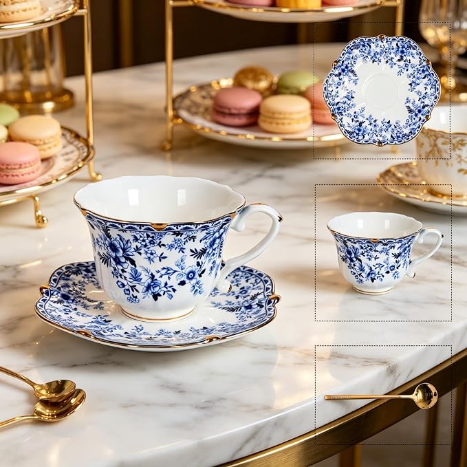 Vintage Floral Tea Cup and Saucer Set - Image 3