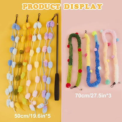Cat Wand Toy, Long Interactive Wand Toys - Image 5