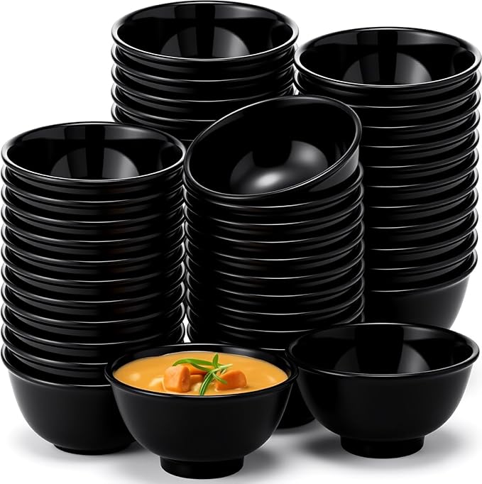 Tioncy 50 Pcs Bowls Set Unbreakable Dessert Soup Salad Bowls by Tioncy