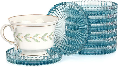 Modern Clear Coaster Set of 8- Glass Coasters - Image 7