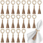 APTWOW Napkin Rings Set of 20, Wooden Napkin Rings, Wood Bead Napkins Rings by APTWOW