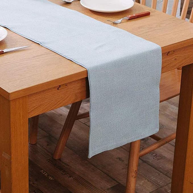 Soft Caddice Faux Linen Table Runner 2 Piece Fabric in 1 - Image 2