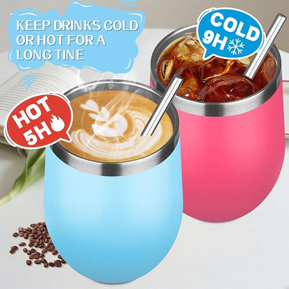 12oz/6 Pack Stainless Steel Wine Tumbler - Image 4