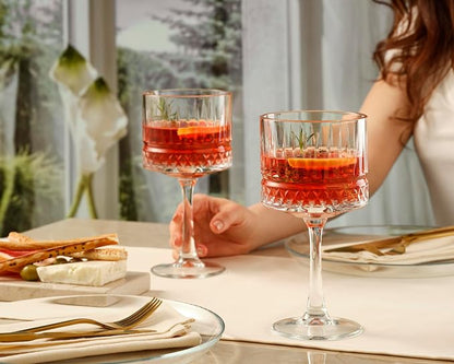 Pasabahce Premium Vintage Extra Large Coupe Glasses Set of 4 - Image 5