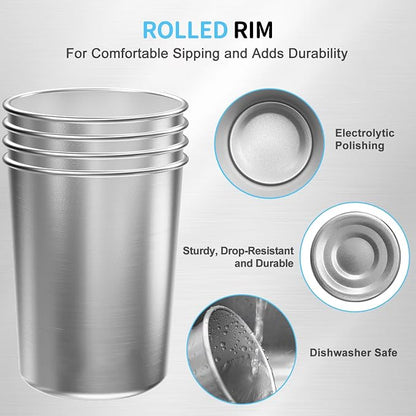 Stainless Steel Cups for Kids 7.8oz/230ml, Durable Metal Kids Cups | Camping - Image 3