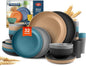 Teivio 32-Piece Plates and Bowls Sets by Teivio