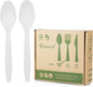 Compostable Spoon, 100 Biodegradable Silverware by HERLLY