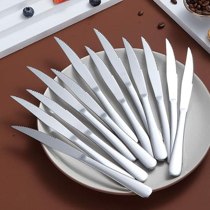 Steak Knife Set, Kyrtaon Serrated Knife, Stainless Steel Sharp Knives Set - Image 2