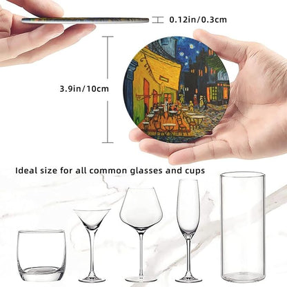 Van Gogh Art Leather Drinks Coasters - Image 4