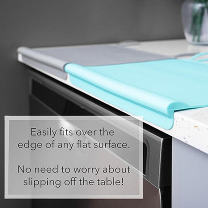 The Table Tyke Table Tyke Placemat XL Silicone Baby Placemat with Teething Edge Bumper - Waterproof Toddler Table Mat for Eating, BPA Free, Dishwasher Safe (Pink)