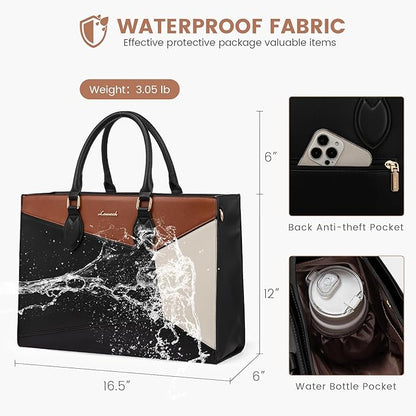 LOVEVOOK Laptop Tote Bag for Women Work Travel, Stylish Teacher Bag Purse - Image 5