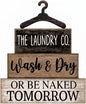Moucuny 4 Pcs Farmhouse Laundry Room Decor and Accessories Stacked Blocks Wash by Moucuny