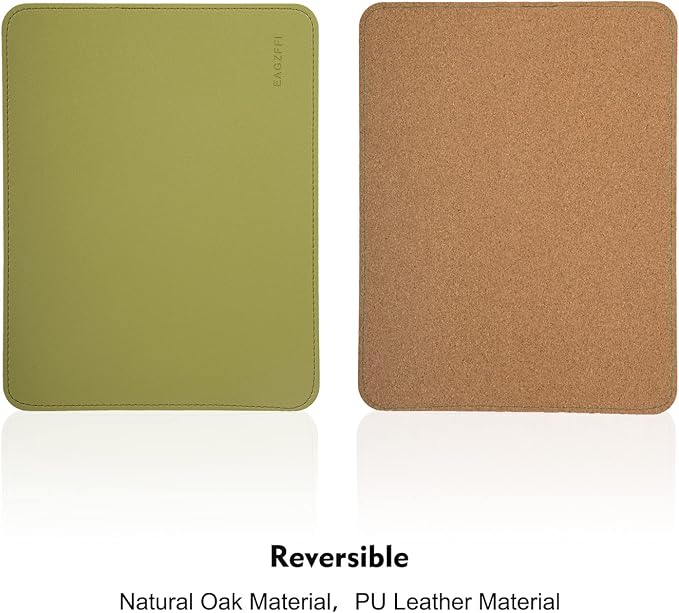 Double-Sided PU Leather & Cork Mouse Pad - Image 2