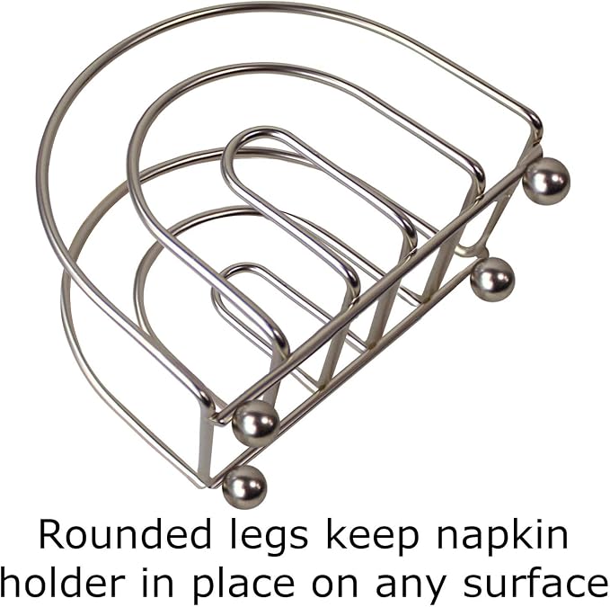 Blue Donuts Satin Nickel Arc Collection Napkin Holder – Napkin Holders - Image 4