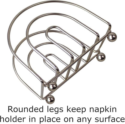 Blue Donuts Satin Nickel Arc Collection Napkin Holder – Napkin Holders - Image 4