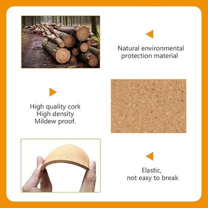 100 pcs Cork Coasters for Drinks, Bulk Blank Coasters DIY Crafts, Non-Slip, Heat-Resistant, Absorbent and Reusable Coffee Coaster for Home Tabletop Decoration