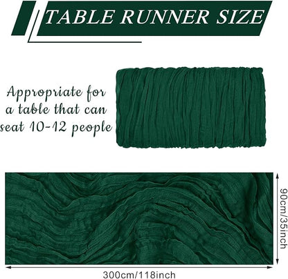 12 Pack Cheesecloth Table Runner 10Ft Christmas Gauze Boho Table Runners - Image 2