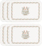 ISAENNE French Country Floral PVC Placemats Set of 6,Rectangular Minimalist Placemat, Waterproof and Heat-Resistant Place Mats, Decoration for Kitchen,Dining, Parties, Holiday,12"*17"