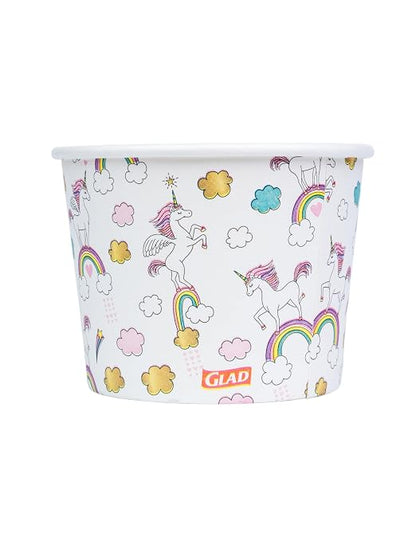 Glad for Kids Unicorns Paper Snack Bowls, Disposable Paper Bowls for-Kids - Image 4