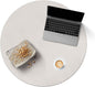 CENNBIE 30/24/20/18 Inches Round Table Mat - Cork Leather Placemats - Suitable as Side Dining Coffee Table Cover (Cream)