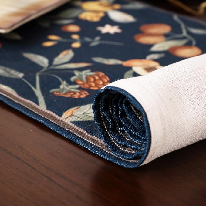 bilin gaier Designer Vintage Linen Long Table Runner, Floral Pattern, Dining - Image 7