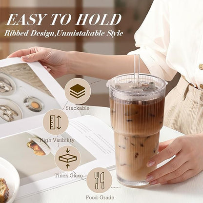 Iced Coffee Cups with Lids: Coffee Bar Accessories - Image 3