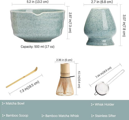Ochcahser Matcha Set, Matcha Whisk Set Includes 17 oz Matcha Bowl | Matcha - Image 7