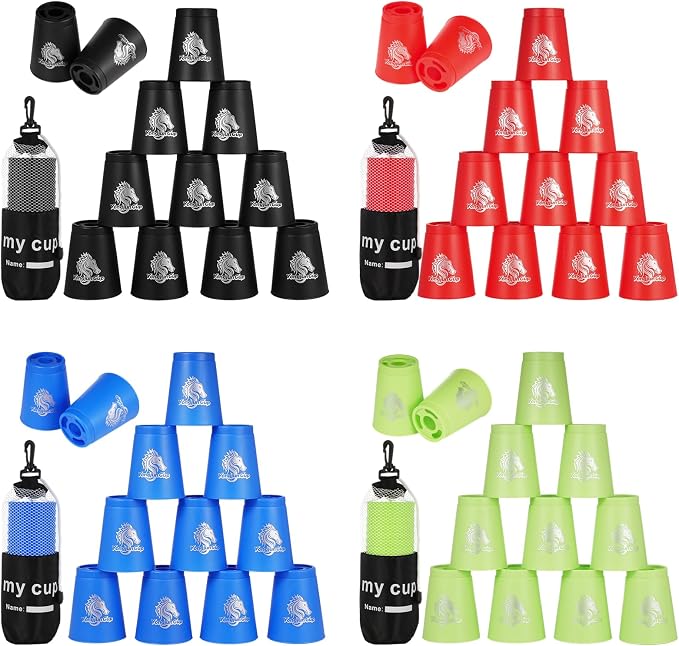 yeesport 48 Sport Stacking Cups Red/Blue/Green/Black Game by yeesport