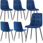 Classic Tufted Dining Chair Set of 6,Chic Velvet Vanity Chair Elegant High-Back Reception Chairs Comfortable with Durable Metal Legs for Dining Hall,Restaurant