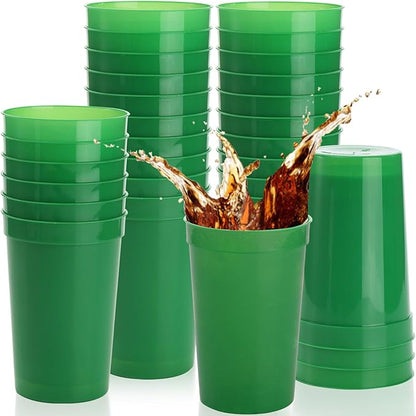Fasmov 30 Pack 16 oz. Plastic Cups Plastic Tumblers Blank Reusable Drink by Fasmov