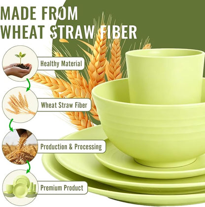 Wheat Straw Dinnerware Set 40-Piece Service - Image 9
