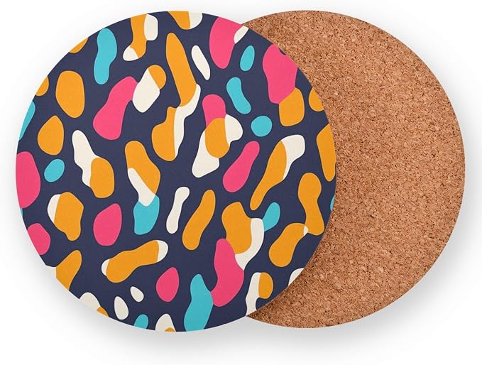 Modern Leopard Pattern 4 Pcs Aesthetic Drink Coasters Heat Resistant - Image 2
