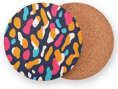 Modern Leopard Pattern 4 Pcs Aesthetic Drink Coasters Heat Resistant - Image 2