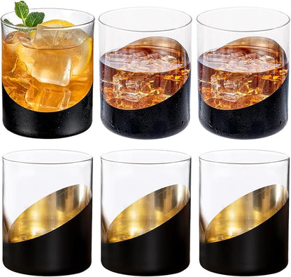 MyGift Whiskey Glasses Set of 6, Modern Cocktail Glasses by MyGiftHome