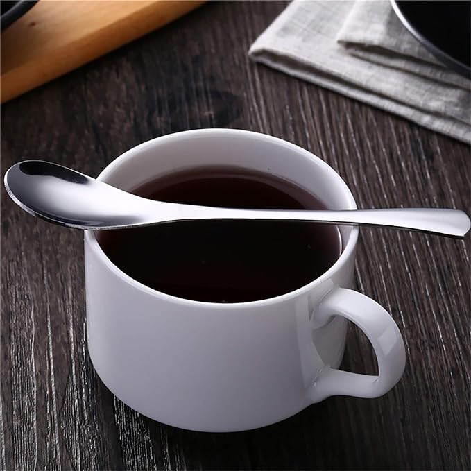 VANRA 4.9in 4-Piece Tea Spoons Set Stainless Steel Coffee Appetizer Dessert - Image 3