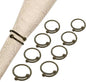 8 Pcs Black Napkin Rings - Round Napkin Ring,Stainless Steel Napkin Rings,Metal Napkin Ring for Table Settings Wedding Christmas Party Dinner Table(Spring Type)