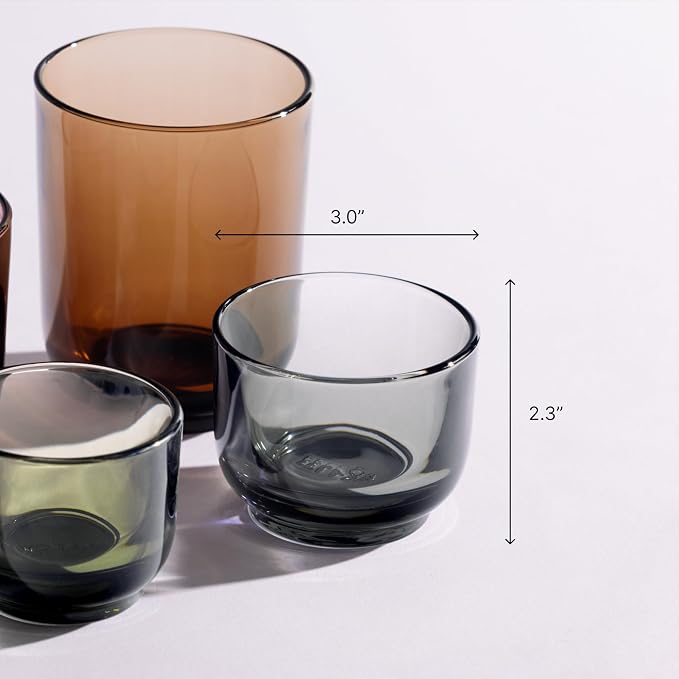 Fellow Pirch Cortado Cups 4.5 oz, Soda Lime Glass Garnet | Curved Interior - Image 3