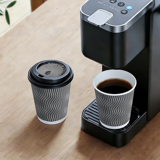 Lamosi 50 Pack 8 oz Insulated Disposable Coffee Cups - Image 5