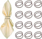 Dark Gray Napkin Rings - 12 PCS Metal Spiral Napkin Rings(Spiral) Napkin Holders Buckles for Family Dinner, Wedding, Party,Table Decorations