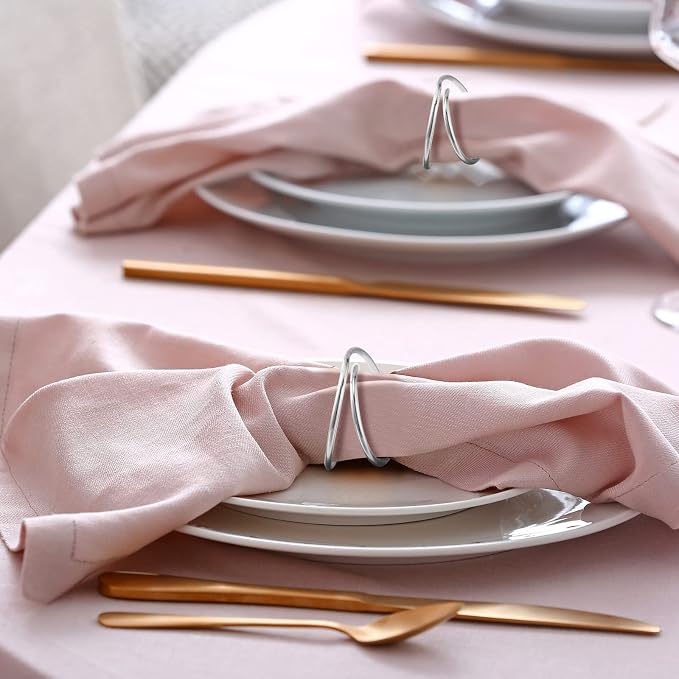 Inbagi 36 Pcs Metal Spiral Napkin Rings Buckles Simple Alloy Rings Serviette - Image 5