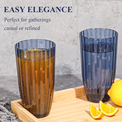 Acrylic Mixed Colors Highball Cups | Plastic Reusable Tumblers | 20oz | - Image 2