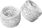 ITOS365 Handmade White Round Mesh Napkin Rings Holder by ITOS365