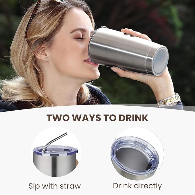 MEWAY 20oz Tumbler 4 Pack Double Wall Vacuum Insulated Travel Mug Bulk - Image 3