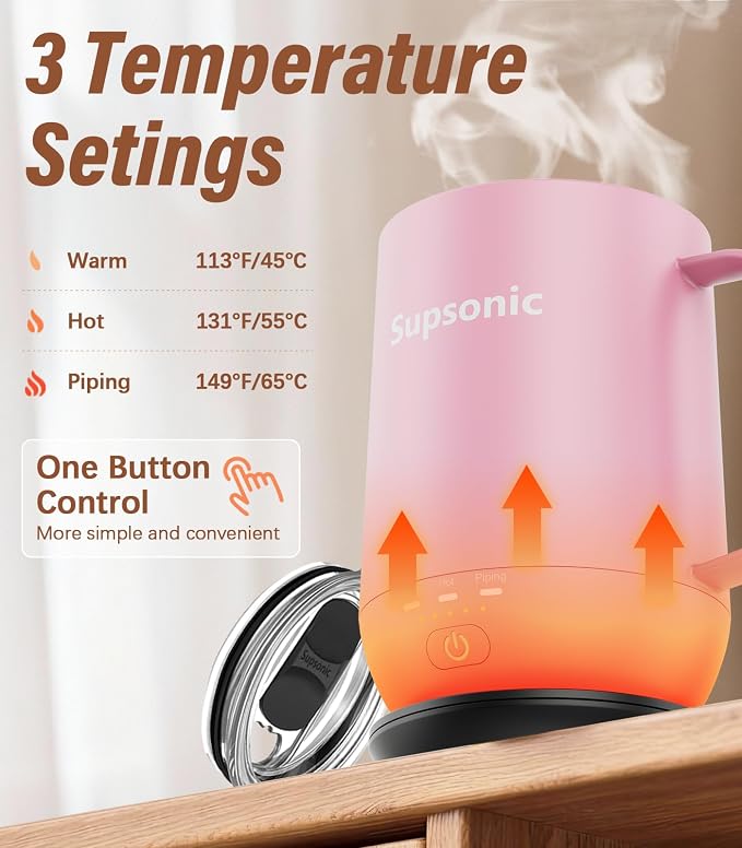 Supsonic - 16oz Self Heating Coffee Mug, Smart Heated Coffee Mug Faster - Image 2