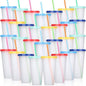 Honeydak 30 Pack Tumbler with Straw and Lid Bulk Cups by Honeydak