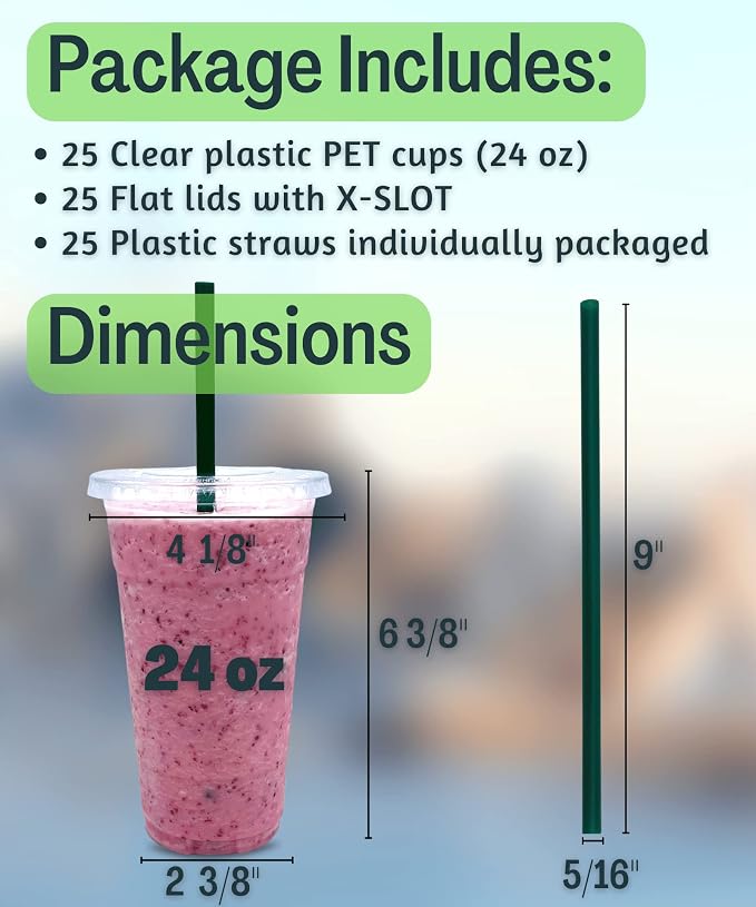 Cappatua 24 oz Clear Plastic Cups - Image 3