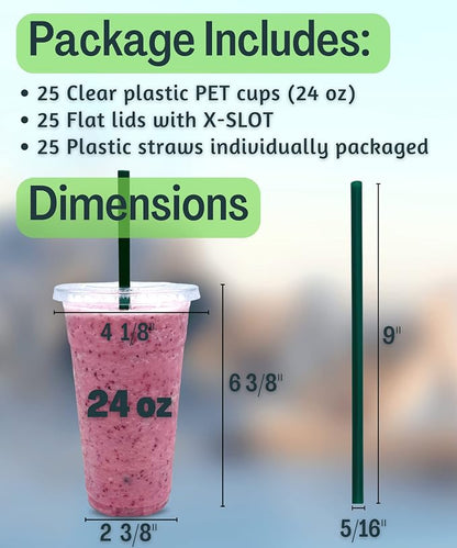 Cappatua 24 oz Clear Plastic Cups - Image 3