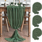 Artoid Mode Boho Forest Green Gauze 3 Pieces Wedding Table Runner, 120 Inch by ArtoidMode